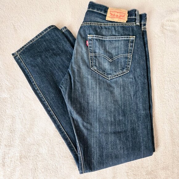 Levi’s 501 Original Fit Men’s Jeans W34 L32  Button Fly Blue Denim - Picture 1 of 12